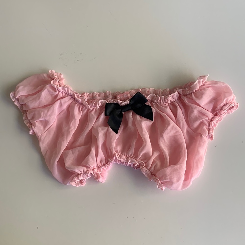 Adorable black bow lingerie top